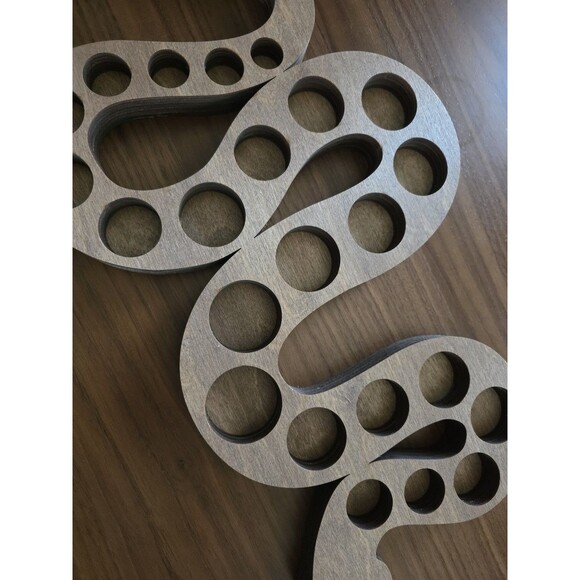 Wood Snake Decor Wall Art Laser Cut Wall Art Crystal Holder - Picture 6 of 7